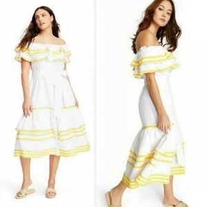 LISA MARIE FERNANDEZ x Target Large LINEN BLEND‎ TIERED RIC RAC DRESS